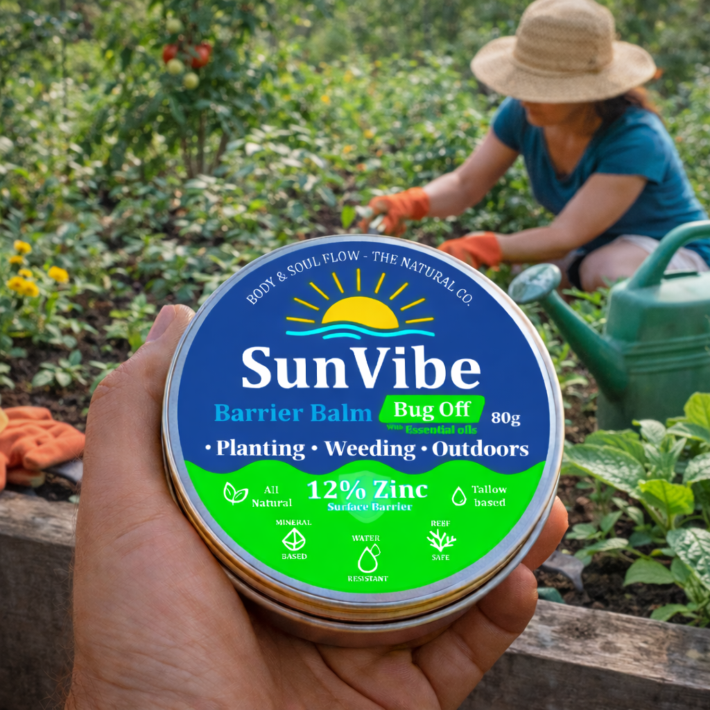 SunVibe Bug Off Barrier Balm – 125 Zinc & Essential Oil Outdoor Balm