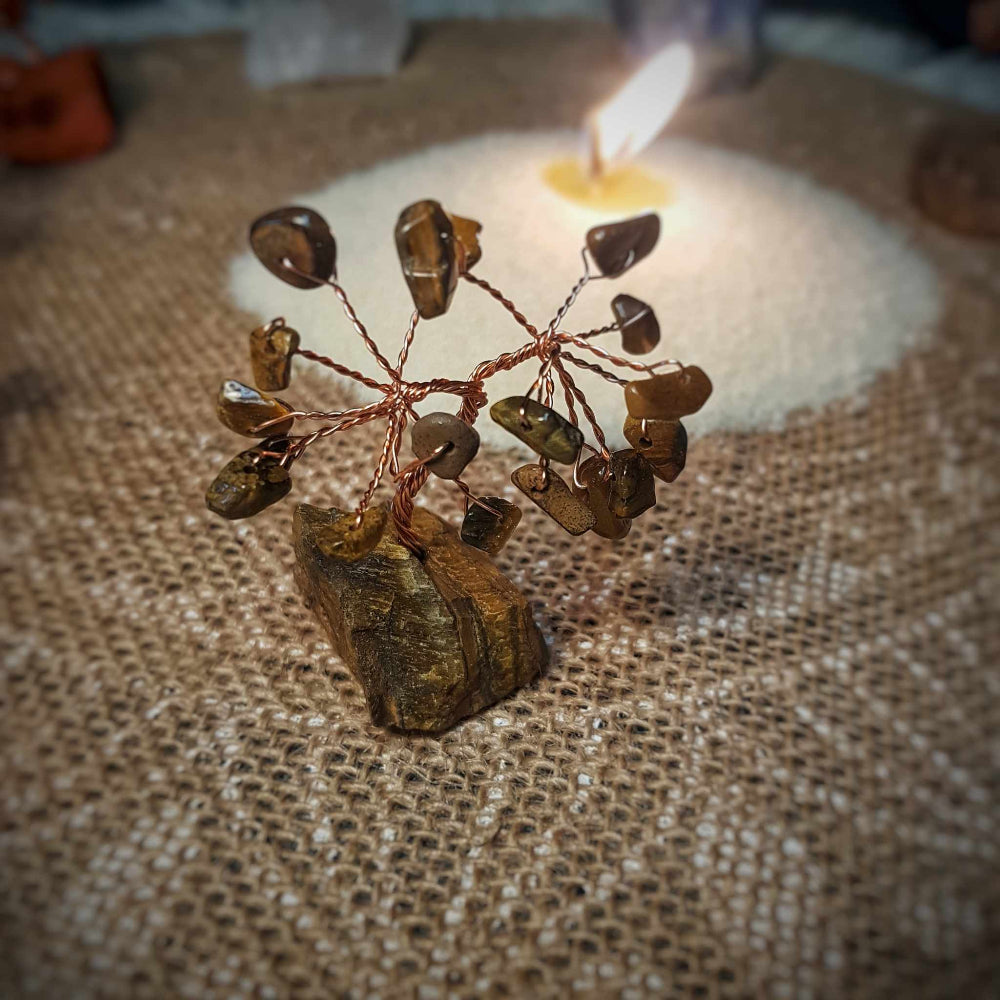 Lumizen tiger eye crystal tree