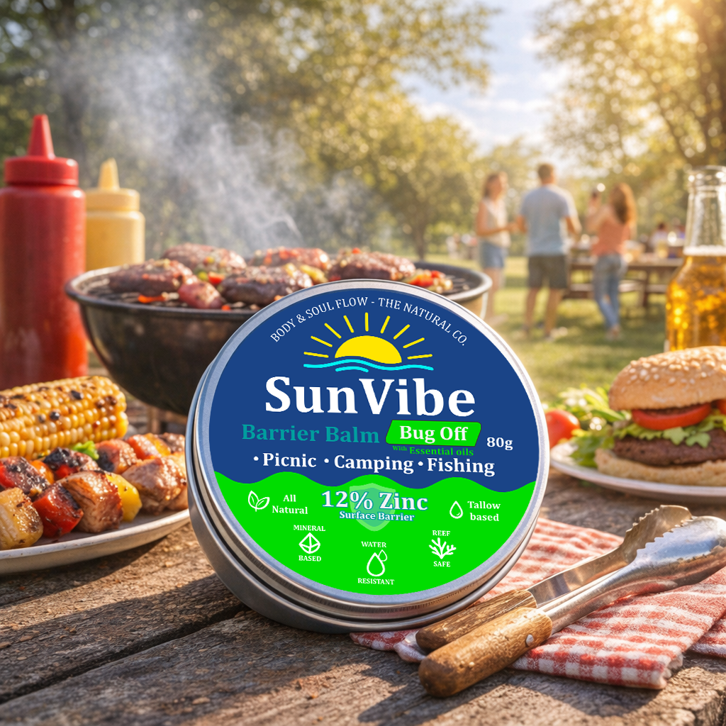 SunVibe Bug Off Barrier Balm – 125 Zinc & Essential Oil Outdoor Balm