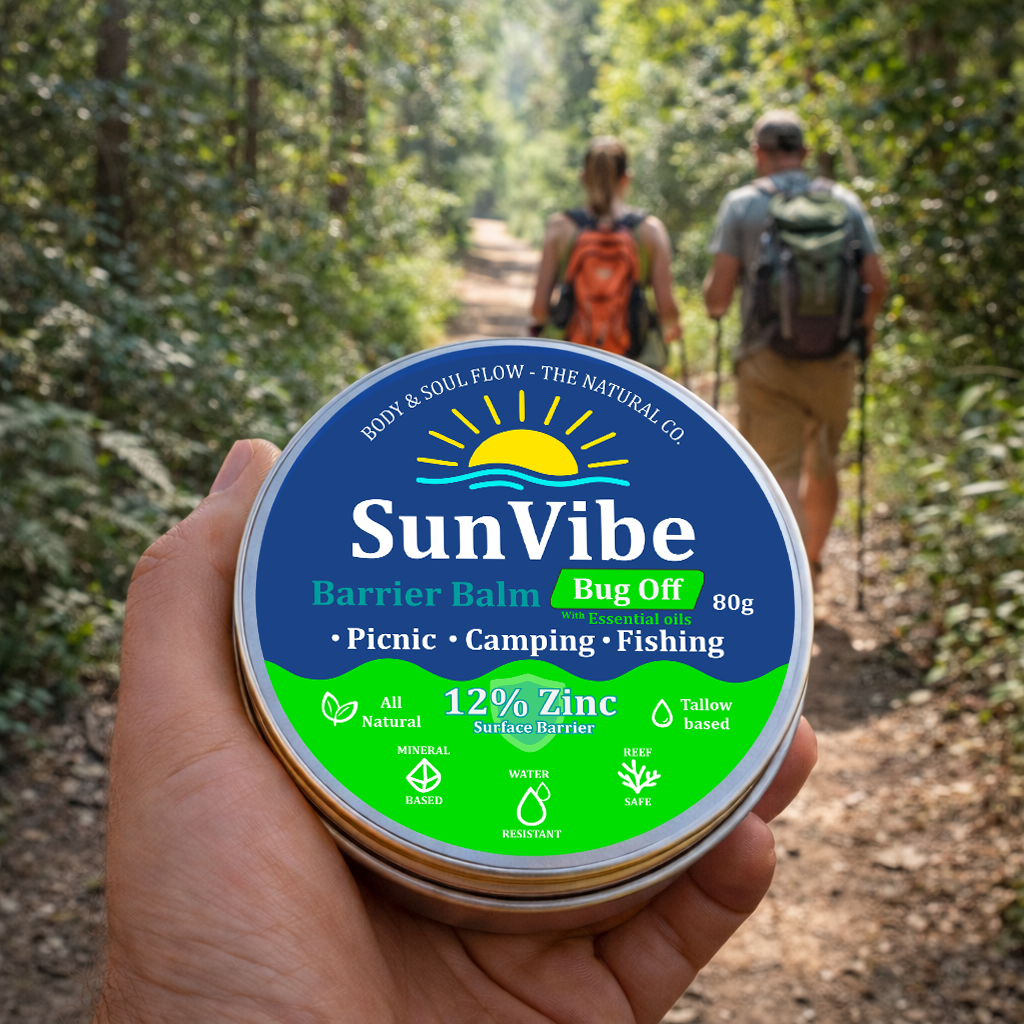 SunVibe Bug Off Barrier Balm – 125 Zinc & Essential Oil Outdoor Balm
