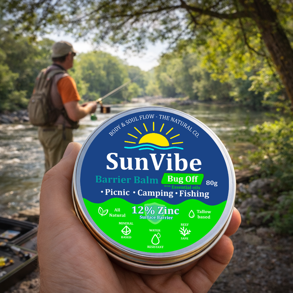 SunVibe Bug Off Barrier Balm – 125 Zinc & Essential Oil Outdoor Balm