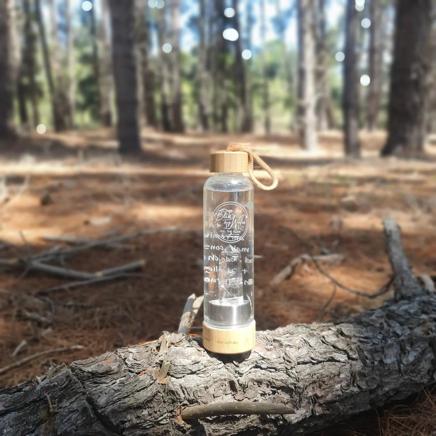 Bless my water Crystal Elixir Bottle - Mindful Hydration