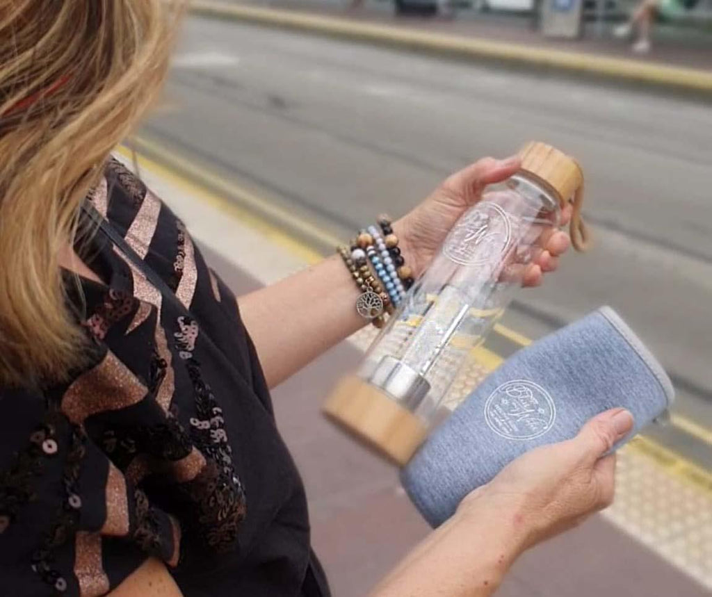 Bless my water Crystal Elixir Bottle - Mindful Hydration