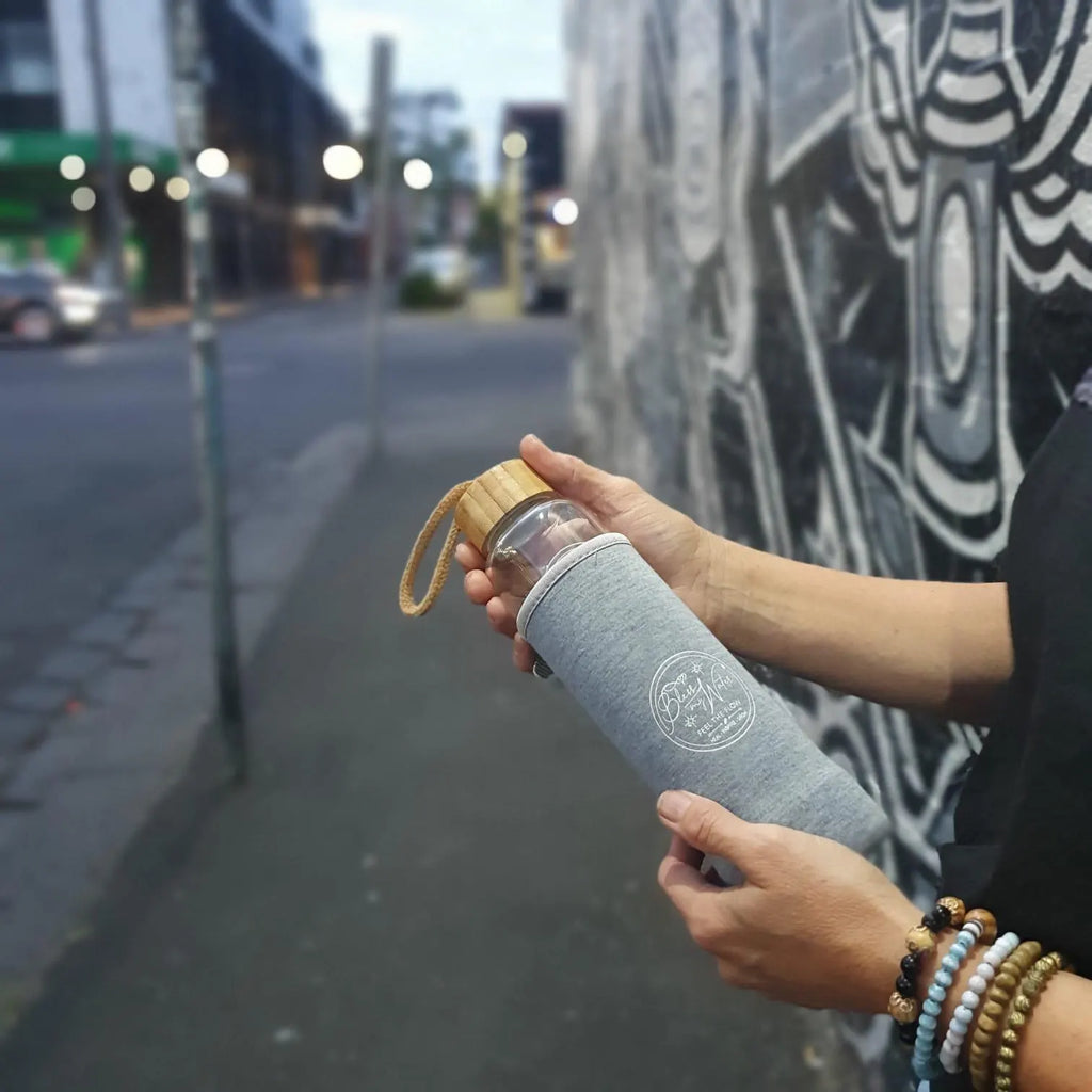 Bless my water Crystal Elixir Bottle - Mindful Hydration